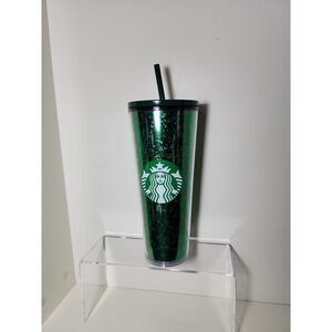 Starbucks Kitchen New 2019 Starbucks Holiday Green Glitter Tumbler